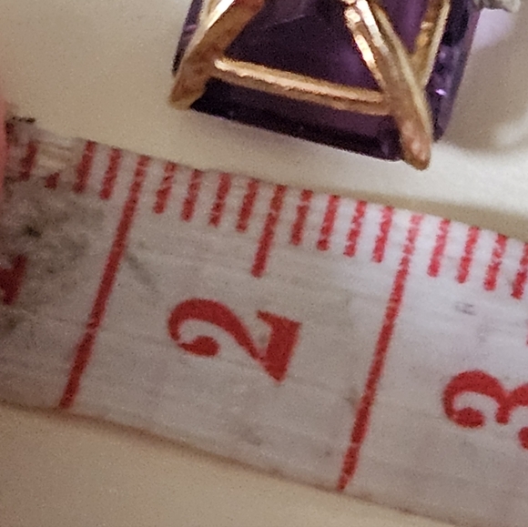 Beautiful Vintage 14K Amethyst Diamond Ring - Picture 13 of 13